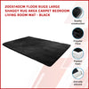 200x140cm Floor Rugs Large Shaggy Rug Area Carpet Bedroom Living Room Mat - Black