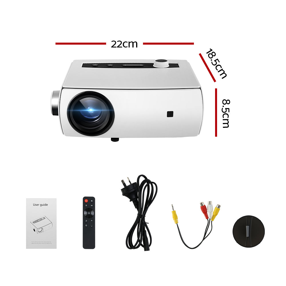 Mini Video Projector Wifi USB HDMI Portable 220ANSI Lumens HD 1080P Home Theater