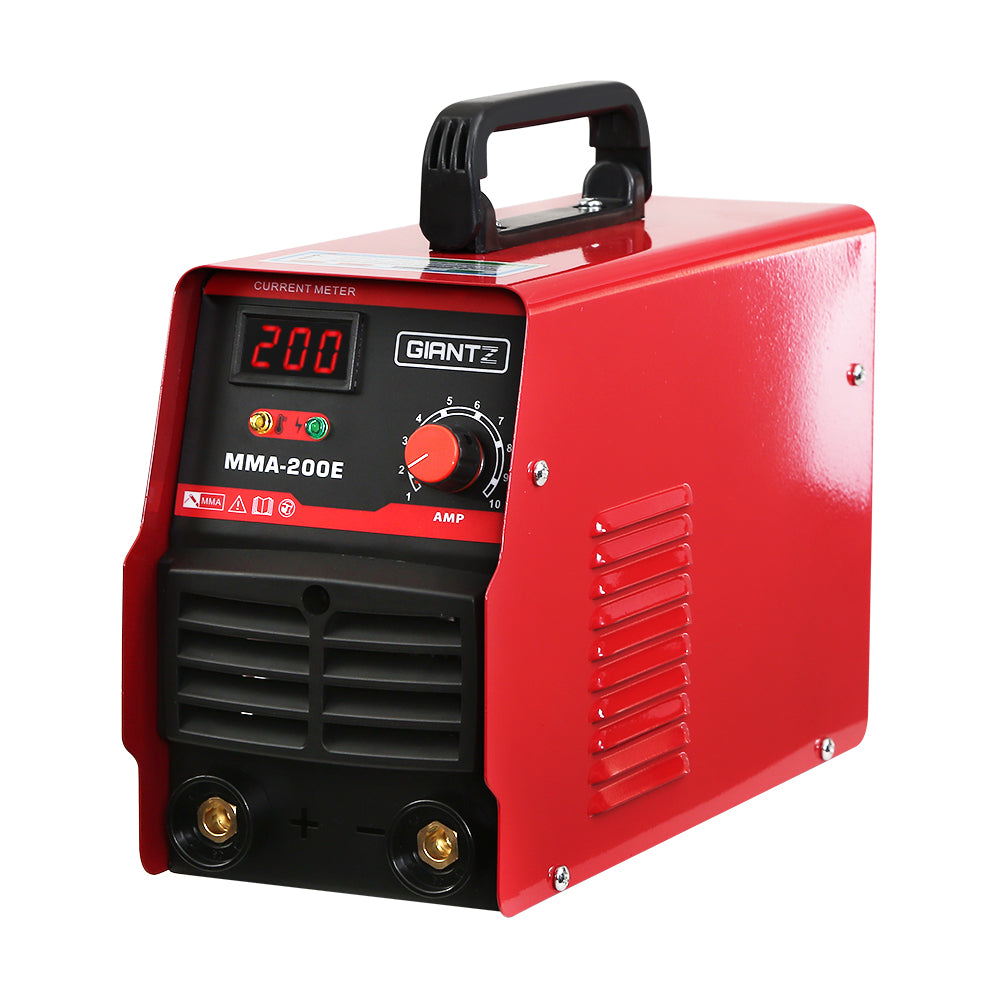 Giantz 200A Portable IGBT Inverter MMA Welder with Digital Display and Safety Features