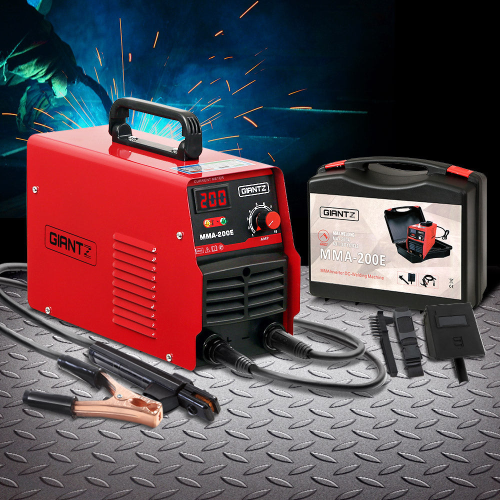 Giantz 200A Portable IGBT Inverter MMA Welder with Digital Display and Safety Features