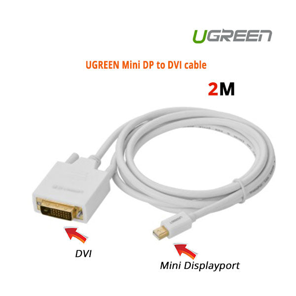 UGREEN 2M Mini DisplayPort to DVI Cable