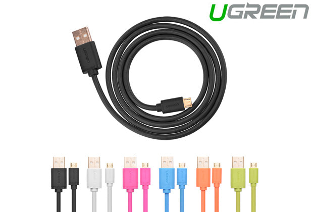 UGREEN 2M Gold-Plated Micro USB to USB A Male Cable - White (10850)