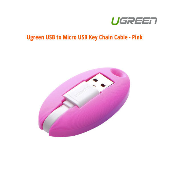 UGREEN Pink Micro USB Key Chain Cable - Model 30310