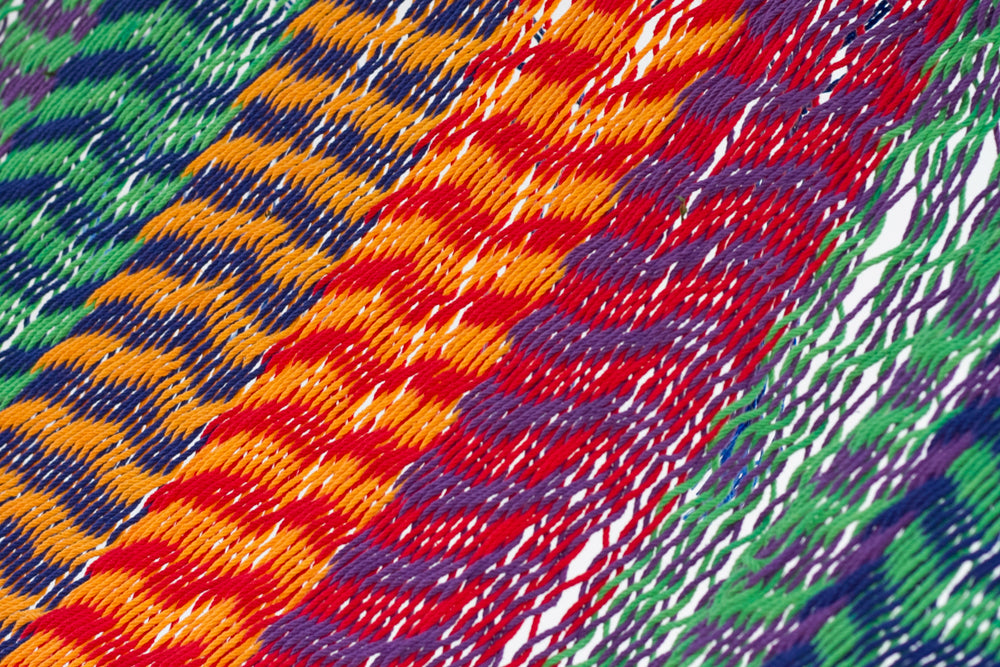 Mayan Legacy Mexicana Queen Size Outdoor Cotton Hammock - No Fringe Design for Patio Relaxation