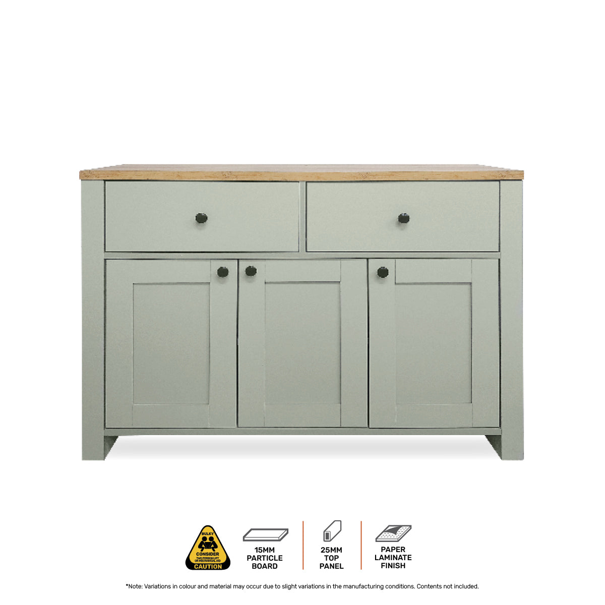 Stylish Winchester Two Tone Sideboard with Ample Storage Space - 110cm