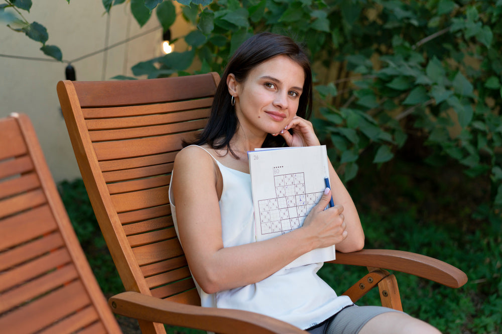 "Durable outdoor chairs on a patio, highlighting weather-resistant materials like treated wood, metal, and UV-protected fabric designed to withstand the elements."