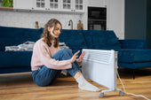 “Compact energy-efficient ceramic heater on low power mode, known for being one of the cheapest heaters to run in small spaces.”