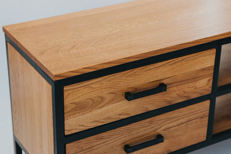 "Side-by-side comparison of a solid wood dresser with visible grain and rich finish versus an MDF dresser with a smooth painted surface, highlighting durability and cost differences."