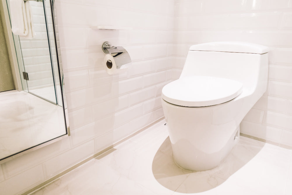 “Futuristic smart bidet toilet with touchscreen controls, self-cleaning nozzles, and built-in air dryer—showcasing 2025 hygiene technology.”