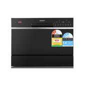 “Modern smart dishwasher with touch-screen controls, energy-saving features, and interior LED lighting—highlighting 2025’s advanced kitchen efficiency technologies.”