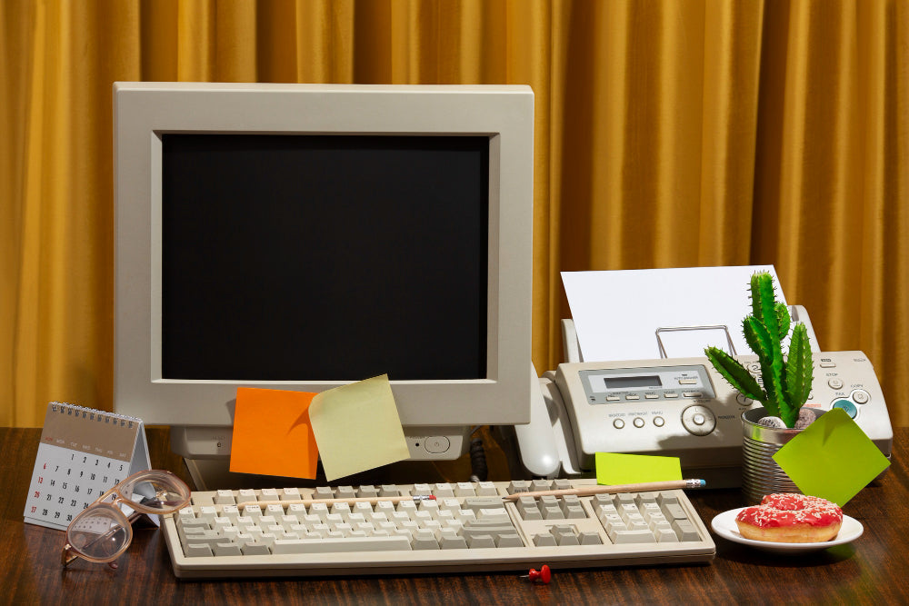 "Modern desktop setup with a large monitor, tower PC, and ergonomic accessories, highlighting performance, upgradeability, and workspace efficiency."