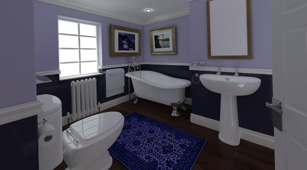 "Side-by-side display of a classic toilet and a modern smart toilet with digital controls, illustrating the evolution of bathroom technology."