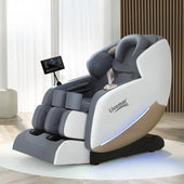 "Person relaxing in a massage chair at home, emphasizing the physical and mental wellness benefits of daily use."