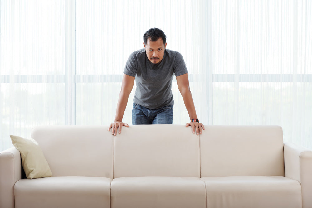 "Close-up of sofa cushions with varying foam densities, showcasing the differences in support, comfort, and firmness for an ideal seating experience."