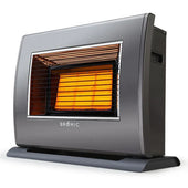 “Side-by-side comparison of a gas heater and split system air conditioner with labeled energy costs, showing split system as more cost-effective in many cases.”
