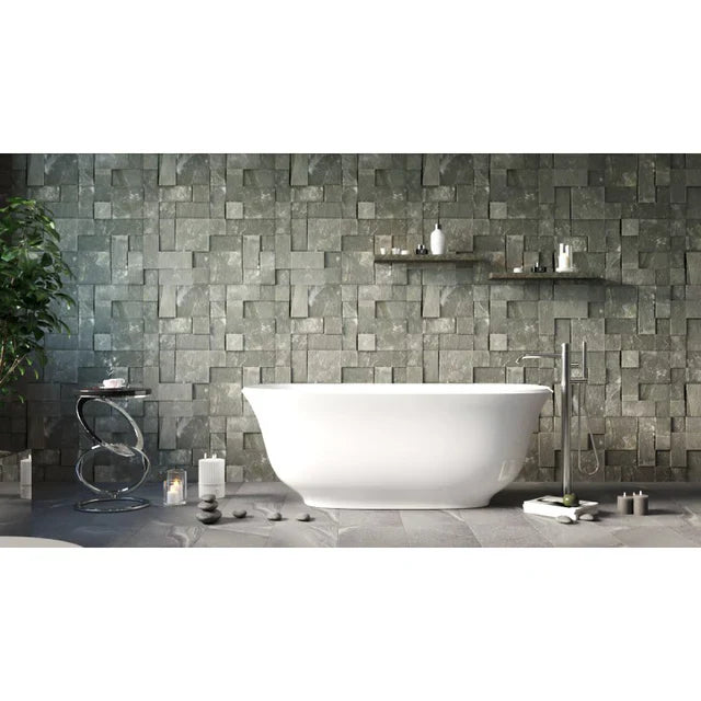“Elegant deep-soak bathtub with high sides and ergonomic design, placed in a spa-inspired bathroom for maximum relaxation and luxury.”