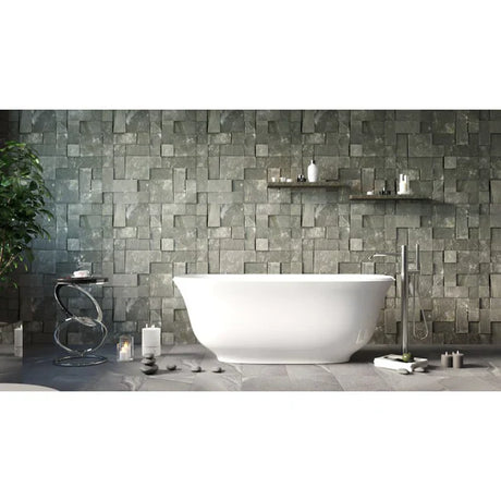 “Elegant deep-soak bathtub with high sides and ergonomic design, placed in a spa-inspired bathroom for maximum relaxation and luxury.”