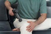 "Person meditating in a massage chair with calming surroundings, combining mindfulness techniques with therapeutic massage for deeper relaxation."
