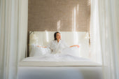 "Showroom lineup of premium king size mattresses, highlighting plush finishes, supportive layers, and long-lasting construction for luxurious sleep."