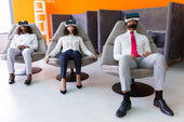 "Cutaway view of a modern massage chair showing internal rollers and tech features, illustrating how massage functions are delivered."