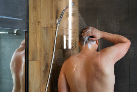  "Different shower screens and materials displayed, including glass, acrylic, and frosted options, showcasing variety in design, durability, and style."