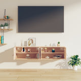 Wall Cabinets 2 pcs 60x30x30 cm Solid Wood Pine - Side View