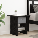 Bedside Table 2 pcs Black Oak 41 x 40 x 45 cm Engineered Wood - Top-Down View