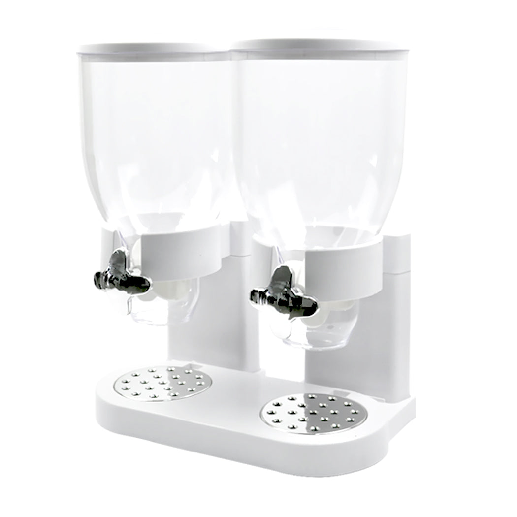 TOQUE Double Cereal Dispenser Dry Food White-2006733302328856576