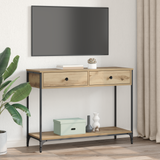 Console Table Artisan Oak 100 x 34,5 x 75 cm Engineered Wood - Top-Down View