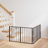 Dog Gate 2 pcs Black 100 x 60 cm Galvanised Steel - Front View