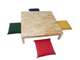 Square Low table and 4 cushions - Front View