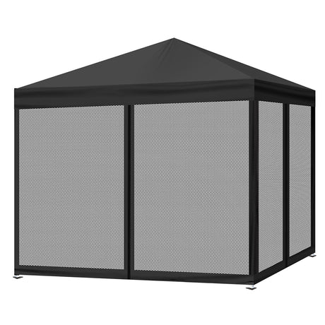 Mountview Gazebo Pop Up Marquee Outdoor Black-2018816886715846656