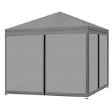 Mountview Gazebo 3x3m Pop Up Marquee Grey - Low Angle