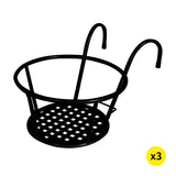 Levede 3x Plant Stand flower Holder Black - Low Angle