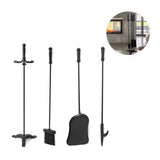 Traderight Fireplace Tool Set 4 PC Fire - Low Angle