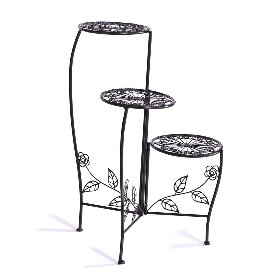 Plant Stand Outdoor Indoor Flower Pots Black-2006732927945281536