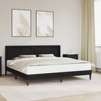 Bed Frame with LED Strip Lights Black 180 x 200 cm Faux Leather