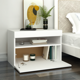TV Cabinet with LED Lights White 60x35x40 cm - Front View