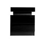Levede Bedside Tables Side Table 2 Drawers Black