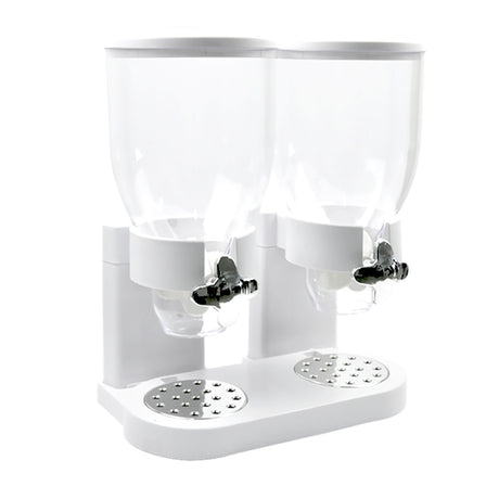 TOQUE Double Cereal Dispenser Dry Food White-2006733302328856577