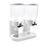 TOQUE Double Cereal Dispenser Dry Food White-2006733302328856577