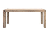 Dining Table with Solid Acacia Medium Size Wooden Base in Oak Colour - Front View