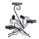 Levede Plant Stand Outdoor Indoor Metal Black-2018816658419879937
