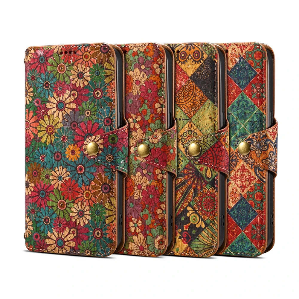 Wallet i Phone 15 Case for Coque iPhone 16 15 14 13 12 11 Pro Max 7 8 Plus X XS XR SE Case High Quality Leather Totem Flip Cover