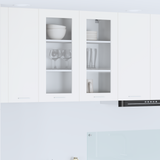 Hanging Cabinet with Door White 80 x 31 x 80 cm Engineered Wood - Side View
