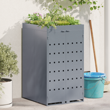 Wheelie Bin Storage with Planter Roof for Single 240L Bin - Side View