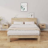 Wall-mounted Bedside Cabinets 2 pcs Sonoma Oak 34x30x20 cm - Front View