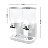 TOQUE Double Cereal Dispenser Dry Food White-2006733302328856578