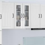Wall Glass Cabinet LUCCA High Gloss White 60 x 31 x 80 cm