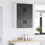 Wall Cabinet LUCCA 2 pcs Black Engineered Wood